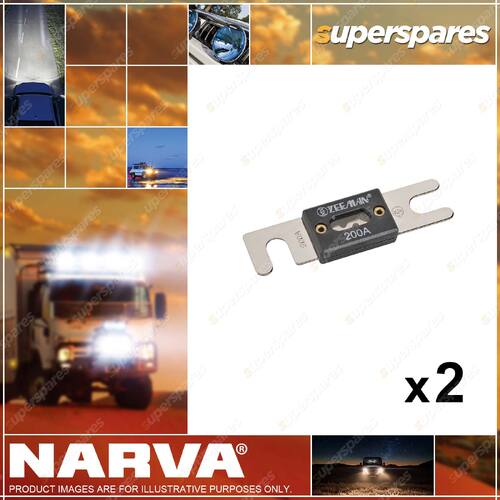 Narva 200 Amp ANL Bolt-on Fuse w/Copper Alloy Construction 2 x Pack of 1