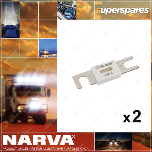 Narva 250 Amp ANL Bolt-on Fuse w/Copper Alloy Construction 2 x Pack of 1
