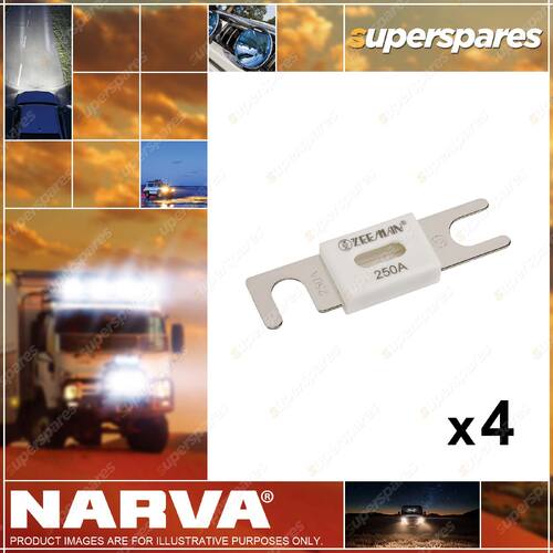Narva 250 Amp ANL Bolt-on Fuse w/Copper Alloy Construction 4 x Pack of 1