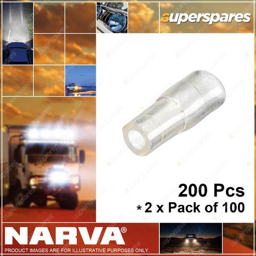 Narva Bullet Terminal Insulator Suits male 56205 56207 56249 2 x Pack of 100