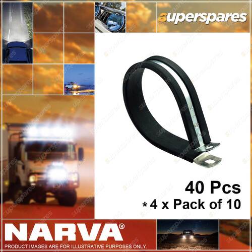 Narva Brand 60mm P Clips Hose Pipe/Cable Support Clamps 4 x Pack of 10