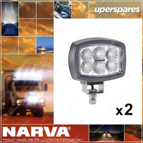 2 x Narva Brand 9-64V L.E.D Work Lamp Flood Beam - 3000 Lumens 72451