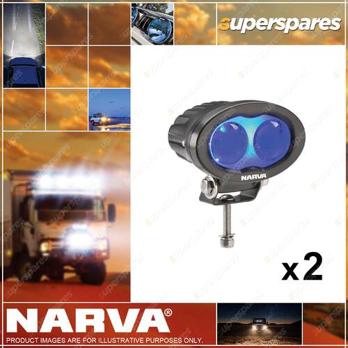 2 x Narva 9-110V Blue-Spot L.E.D Safety Light 5 watt Fully sealed 72702