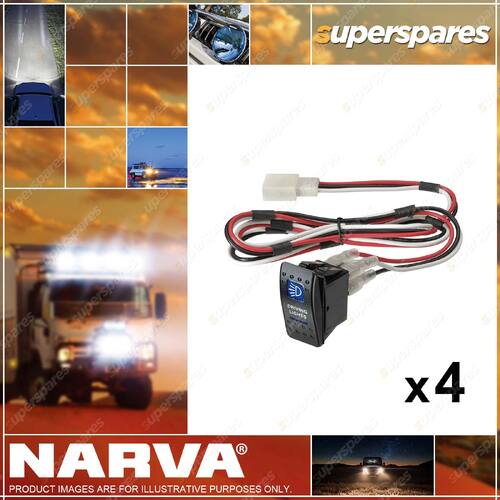 4 pcs of Narva Heavy Duty 4WD Panel Mount Switch - 12 Volt Only 74414