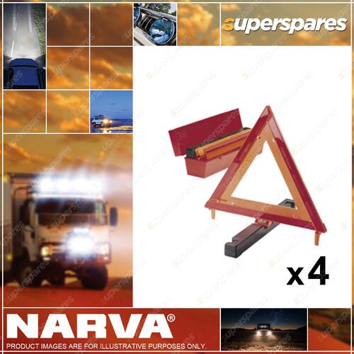 4x Narva Emergency Safety Triangle Set 3 HD container Non-skid rubber feet 84200