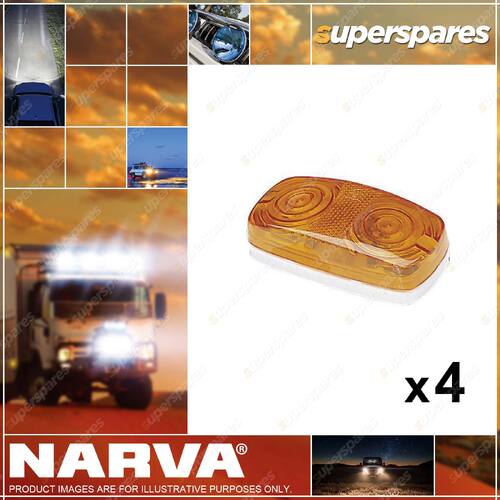 4 pcs of Narva Side Direction Indicator Lamps Amber Signal Light 86320