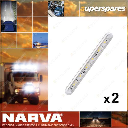 2 x Narva 12 Volt High Powered L.E.D Strip Lamp - 183mm x 19mm 87552