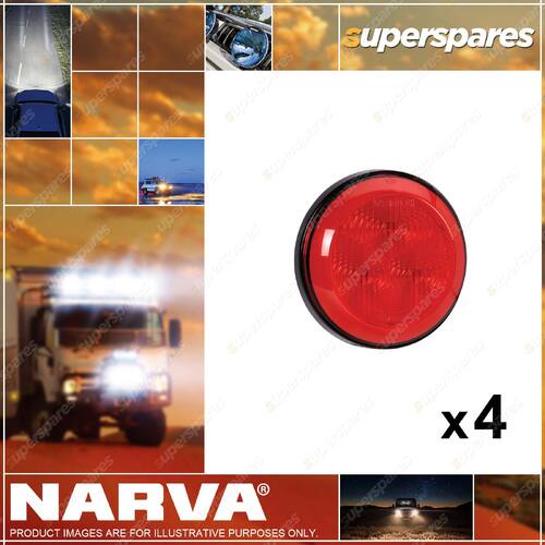4 x Narva 9 - 33 Volt Model 43 L.E.D Rear Stop/Tail Lamp Red 94301
