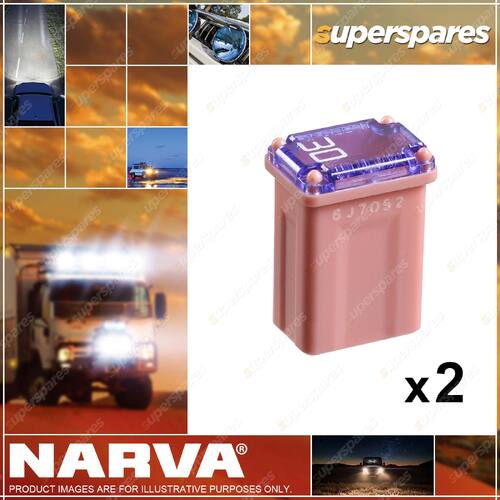 Narva 30A Female Mini MJC Fusible Links 51130BL 2 x Blister Pack of 1