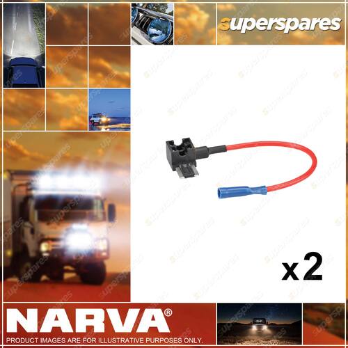 Narva Add A Circuit Twin Micro Blade Fuse Holder 54411BL 2 x Blister Pack of 1