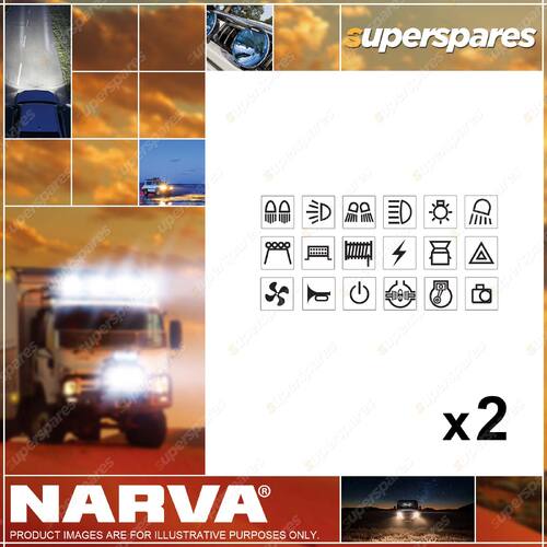 Narva 4WD Sticker Set for 4WD Light Switch Interior symbols 2 x Blister Pack