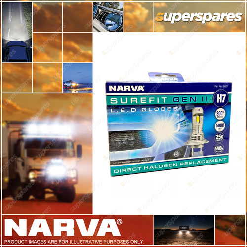 Narva H7 11-18V Surefit Gen II LED Headlight Bulb LED Globes - Pack of 2