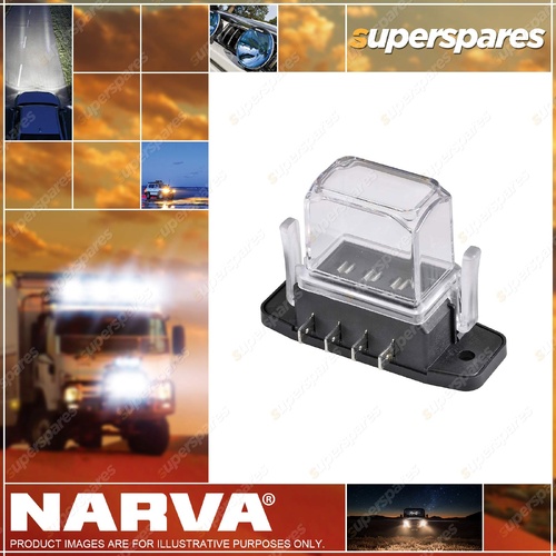 Narva 4 Way ATS Multi Fuse Box with Tall Transparent Cover & Gasket