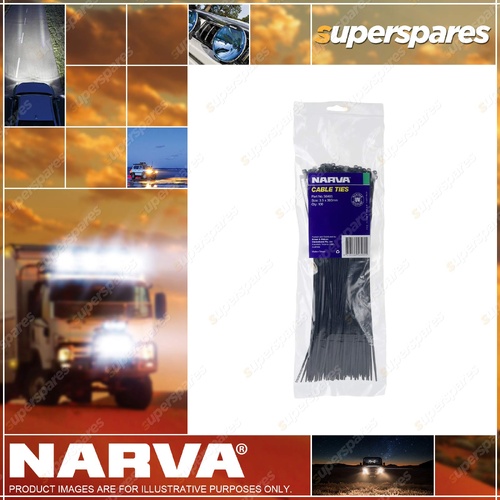 Narva Cable Ties 3.5 X 300mm 12" Electrical Accessory - Pack of 100