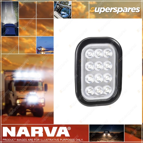 Narva 9-33V LED Model 45 Clear Lens L.E.D Reverse Lamp - White Colour