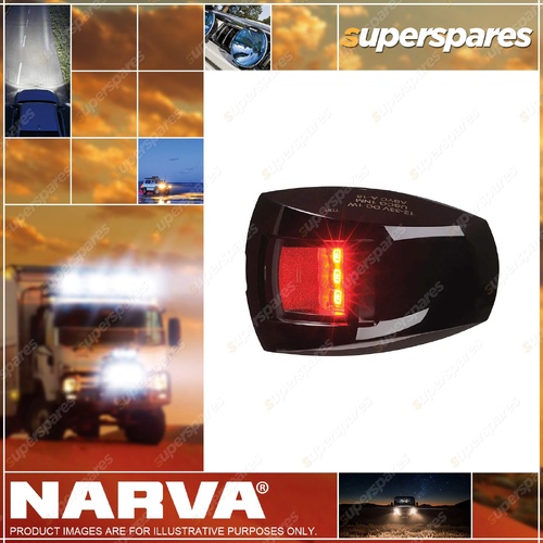 Narva 9-33V 1 Nautical Mile LED Port Lamp - Black With Clear Lens