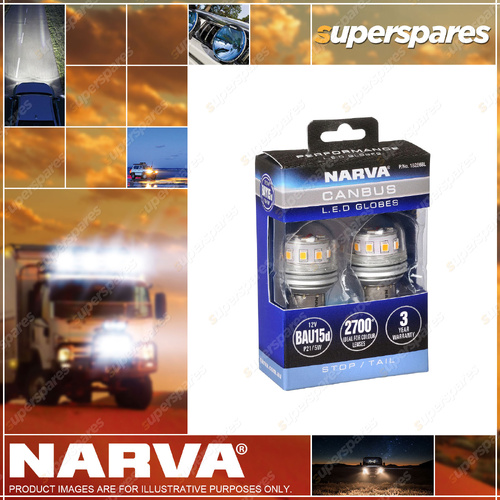 Narva 12 Volt Bay15D CANBUS LED Globes W canbus Lighting - Blister pack of 2