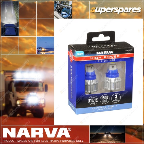 Narva 12 / 24V T15 High Power Reverse LED Globes - Blister pack of 2