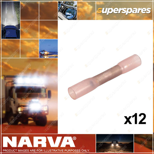 Narva adhesive Lined Heat Shrink Cable Joiner Red (Blister pack of 12)
