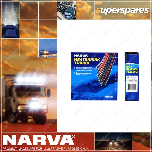 Narva 5M X 25.4mm Black Heat Shrink Tubing Electrical Cable Wire Sleeve