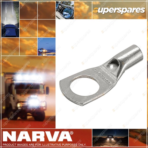 Narva Straight Barrel Cable Lugs 10mm 2 6mm Stud - Blister Pack of 2