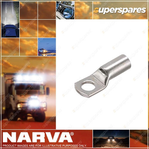 Narva Straight Barrel Cable Lugs 25mm 2 10mm stud - Blister Pack of 2