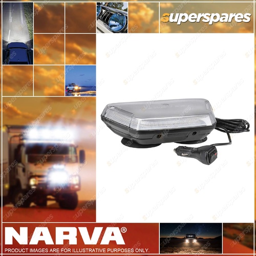 Narva 10-80V Aerotech LED Mini Light Box (Amber/Clear Lens) Magnetic Mount