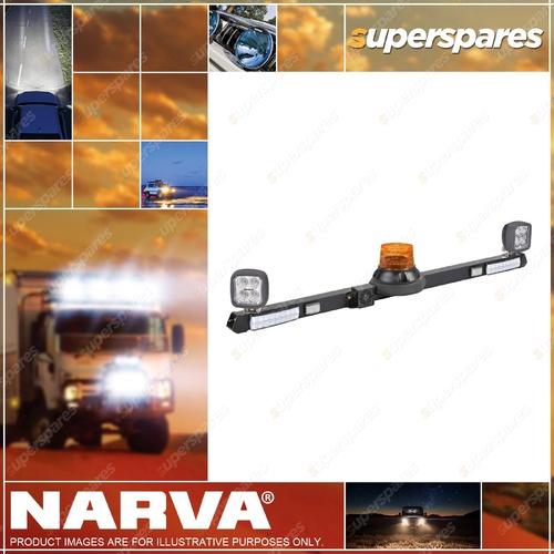 Narva 12 / 24V "Geomax" 1200mm LED Utility Bar With 72449 Pair Work Lamps