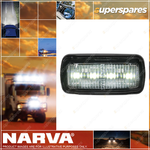 Narva LED Front End Outline Marker White W / Black Deflect Base & 0.5M Cable