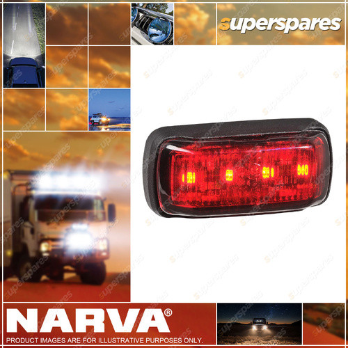 Narva MD63 LED Rear End Outline Marker Red W / Black Deflector Base & 0.5M Cable
