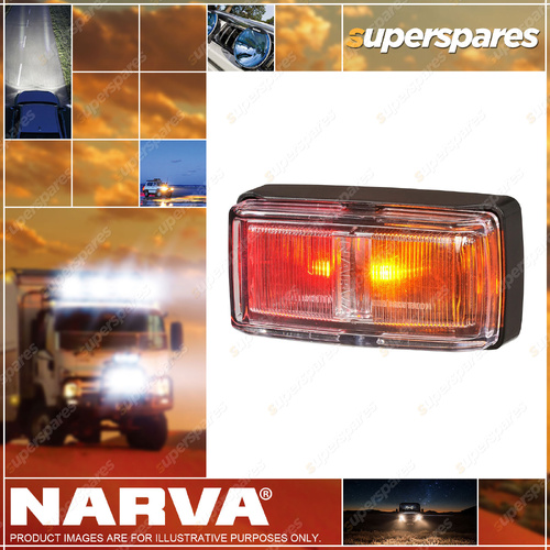 Narva 9-33V LED Side Marker Lamp - Red / Amber With Black Base And 0.5M Cable