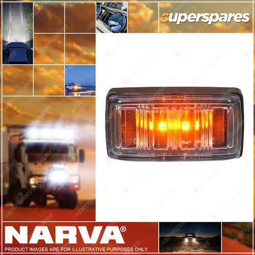 Narva 9-33V LED Front Marker - Amber with Black Base and 0.5M Cable