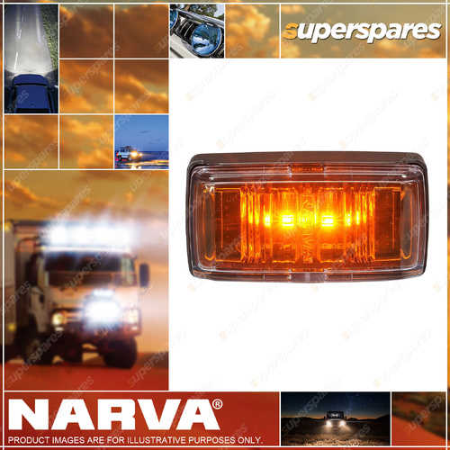 Narva 9-33V LED Front Marker Or Cabin - Amber Black Deflector Base 0.5M Cable