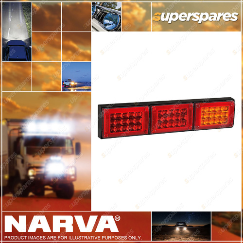 Narva LED Rear Direction Ind Twin Stop/Tail Reflectors W/ 0.5M Cable Black Caps
