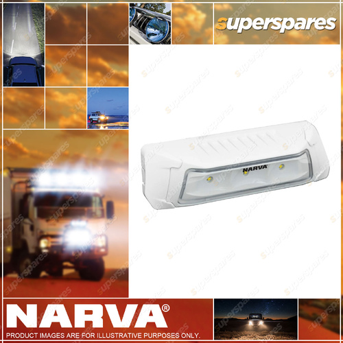 Narva LED Scene Lamp Flood Beam - Dual Colour Amber / White With White Housing