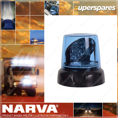 Narva 12 / 24V Aeromax LED Rotating Beacon 3 Bolt Mount -Blue - 6 x 1W LEDs