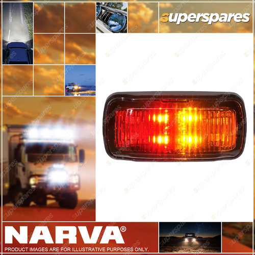 Narva LED Side Marker Lamp Red / Amber Black Base 0.5M Cable Deutsch Connector
