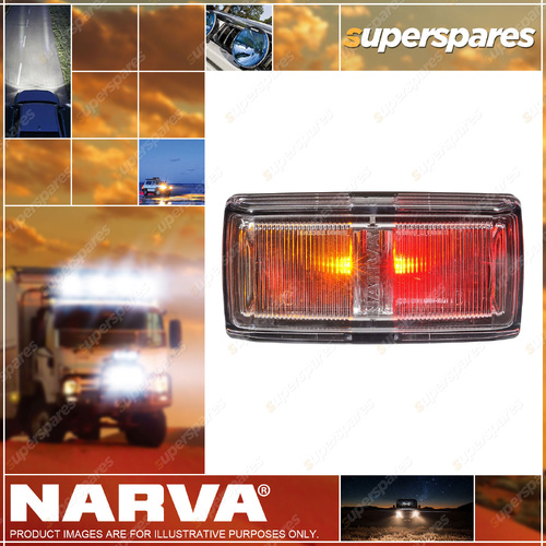 Narva 9-33V LED Side Marker Lamp - Red / Amber With Black Base And 2.5M Cable -D