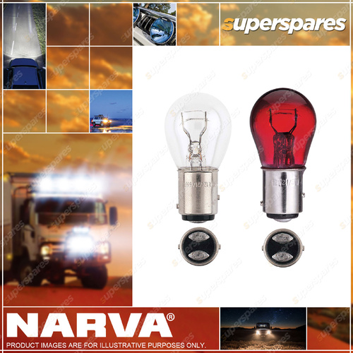 Narva Stop Tail & Indicator Globes 12V 21/5W Bay15D Offset Pins 12V Box of 10