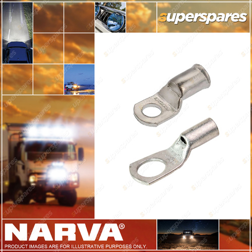 Narva Battery Cable Lugs Eyelet 4.6mm 6 & 8 Stud 10mm2 8 B&S 2 Packs of 10