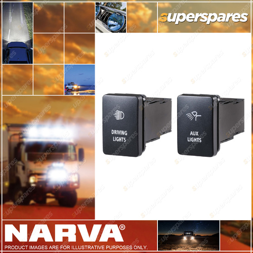 Narva Driving & Aux Light Switch for Toyota Prado 150 200 Landcruiser HiLux GUN