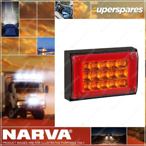 Narva 9-33V LED Rear Direction Indicator Lamp with Black Housing & 0.2m Cable