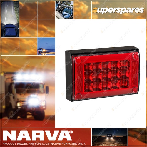 Narva 9-33V LED Rear Stop/Tail Lamp with Black Housing & 0.2m Cable