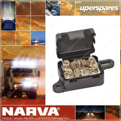 Narva Brand Twin In-line ANG/ANS Fuse Holder with Cover - Blister Pack