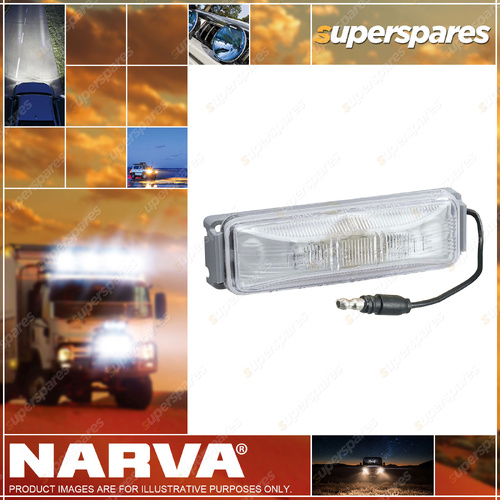 Narva Sealed Front End Outline Marker Lamp Kit Clear - With Grey Mounting Base