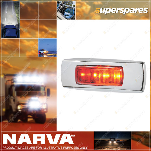 Narva 9-33V Surface Mount LED Side Marker Lamp With Chrome Cover and 0.5m Cable