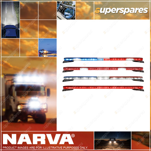 Narva Allegiant Bar - 12/24V LED Euromax High Output Red/Blue Mini Light Bar