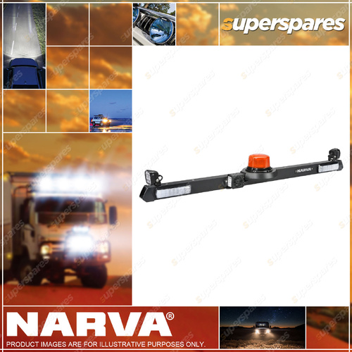 Narva 12V LED Rotating Strobe Bar - 1.2m Forward Indicators Squawk Reverse Alarm