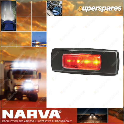 Narva 9-33 Volt Surface Mount LED Side Marker Lamp Red/Amber With Black Cover