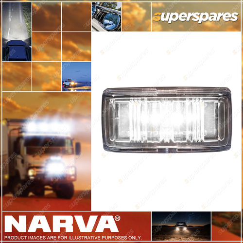 Narva 9-33V LED Front End Outline Marker - White with Black Base & 0.5M Cable